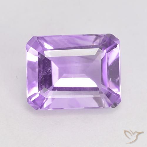 2.04ct Naturel Violet rosâtre léger Améthyste, Taille émeraude, VVS-VS