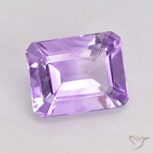 Améthyste Violet rosâtre léger naturelle Octogone / coupe Émeraude, 2.04 ct, VVS-VS