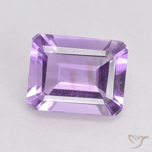 2.19ct Naturel Violet rosâtre léger Améthyste, Taille émeraude, VVS-VS