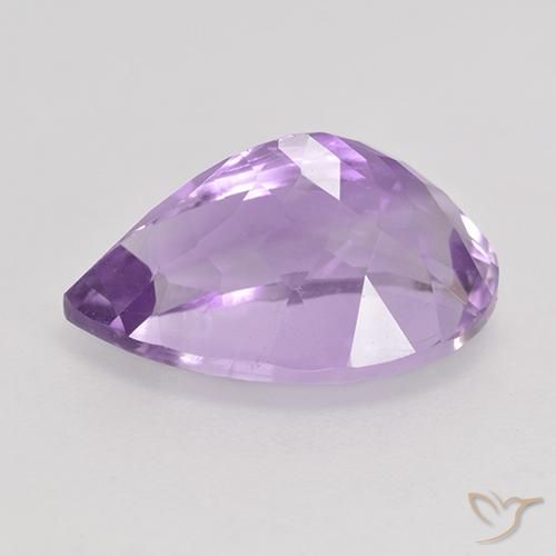 Améthyste Violet moyen naturelle En forme de poire, 6.41 ct, VS