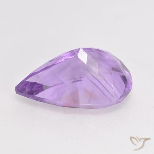 Améthyste Violet moyen naturelle En forme de poire, 5.26 ct, VS