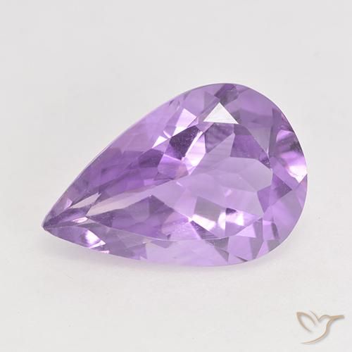 4.32ct Naturel Violet moyen Améthyste, En forme de poire, VVS-VS