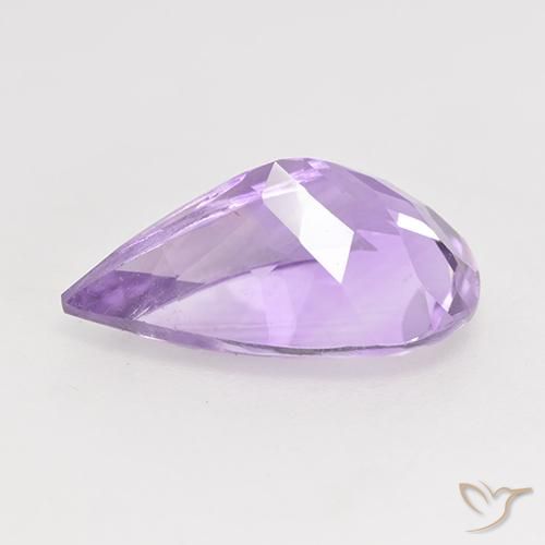 Améthyste Violet moyen naturelle En forme de poire, 4.32 ct, VVS-VS