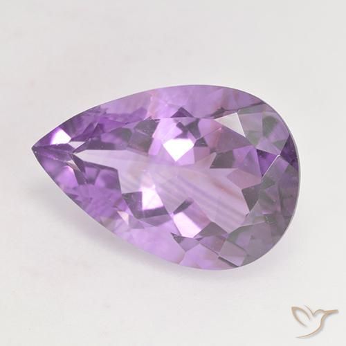 Améthyste Violet Rosâtre naturelle En forme de poire, 4.78 ct, VVS-VS