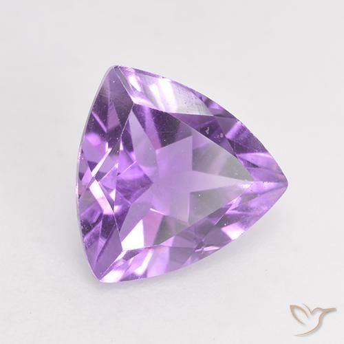 Améthyste Violet moyen naturelle Trillion, 1.52 ct, VS