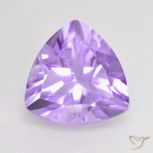 Améthyste Violet rosâtre léger naturelle Trillion, 1.78 ct, VS