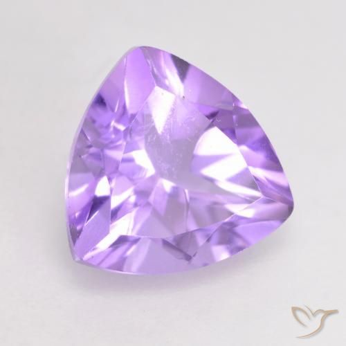 Améthyste Violet rosâtre léger naturelle Trillion, 1.78 ct, VS
