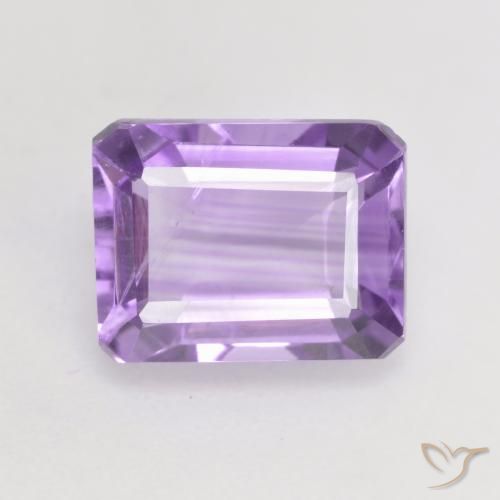 2.40ct Naturel Violet moyen Améthyste, Taille émeraude, VS