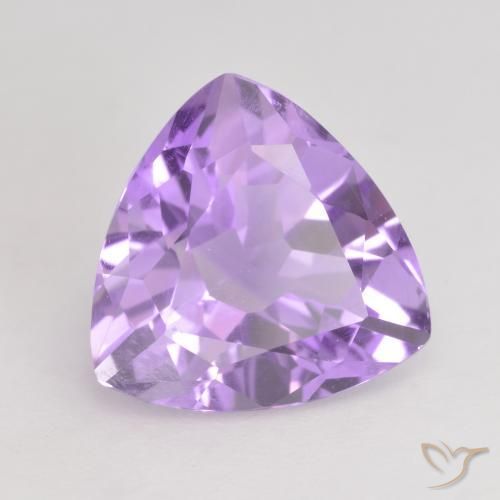 Améthyste Violet iris profond naturelle Trillion, 2.74 ct, VVS-VS