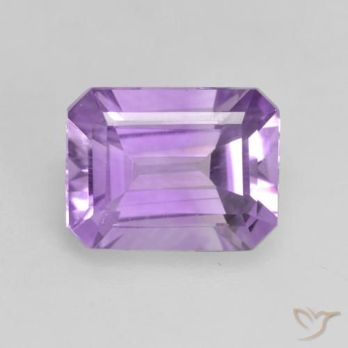 1.97ct Naturel Violet moyen Améthyste, Taille émeraude, VVS-VS