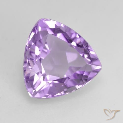 Améthyste Violet Rosâtre naturelle Trillion, 3.12 ct, VS