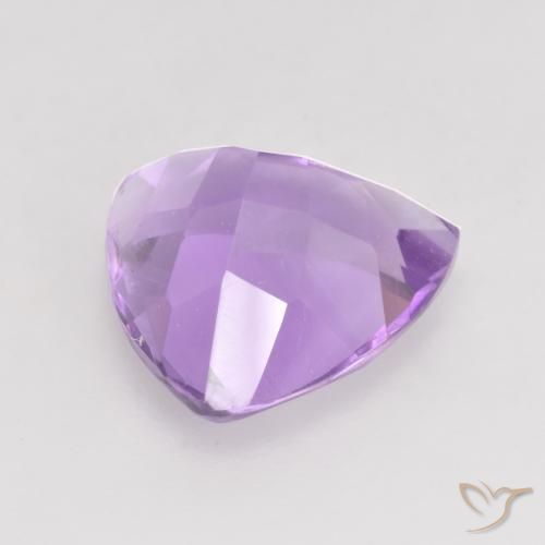 Améthyste Violet rosâtre léger naturelle Trillion, 2.87 ct, VVS-VS