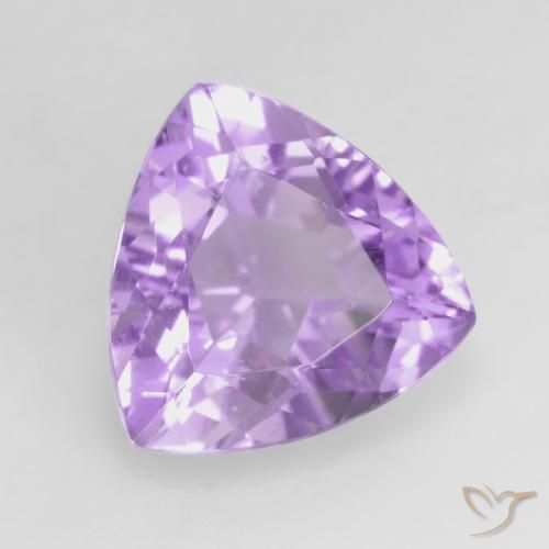 Améthyste Violet rose vif naturelle Trillion, 2.94 ct, VVS-VS