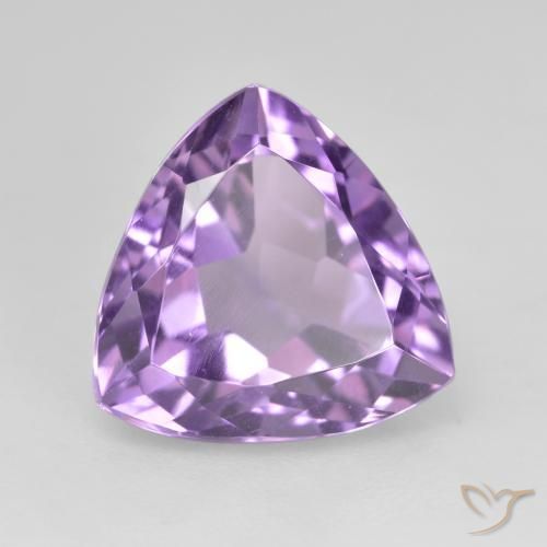 Améthyste Violet moyen naturelle Trillion, 3.16 ct, VVS-VS