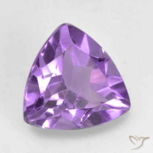 Améthyste Violet moyen naturelle Trillion, 1.56 ct, VVS-VS