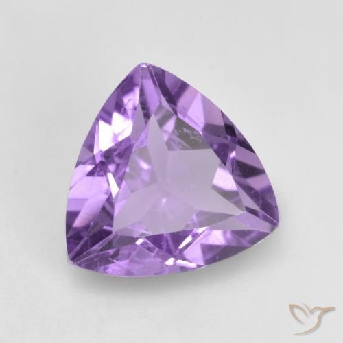 Améthyste Violet moyen naturelle Trillion, 1.39 ct, VVS-VS
