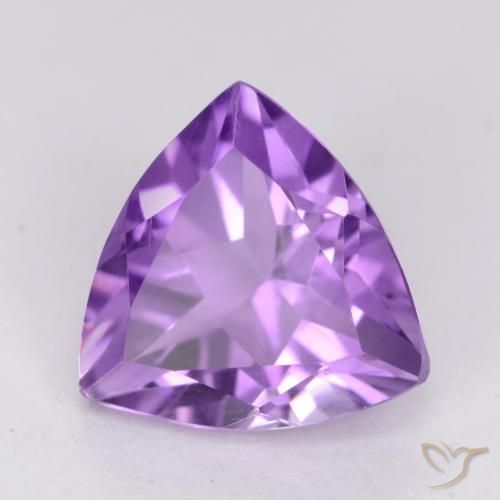 Améthyste Violet moyen naturelle Trillion, 2.25 ct, VS