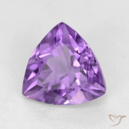 Améthyste Violet moyen naturelle Trillion, 2.33 ct, VVS-VS