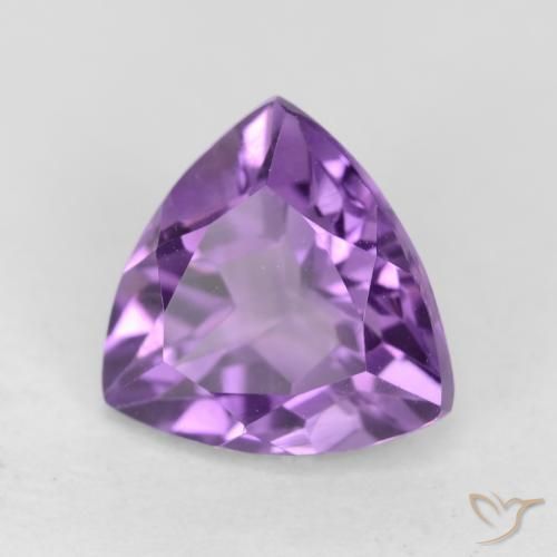 Améthyste Violet moyen naturelle Trillion, 2.34 ct, VVS-VS
