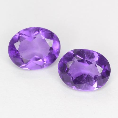 Achetez naturel 0,55ct violet vif améthyste gems, coupe ovale, en provenance brésil chez gemselect. en stock, livraison internationale!