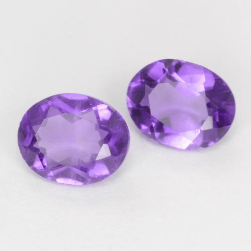 Achetez naturel 0,55ct violet vif améthyste gems, coupe ovale, en provenance brésil chez gemselect. en stock, livraison internationale!