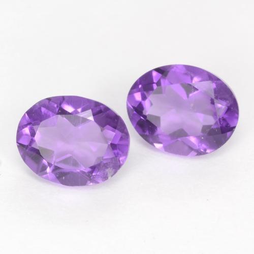 Achetez naturel 0.60ct Violet moyen Améthyste gems, Coupe ovale, En provenance Brésil chez GemSelect. En stock, livraison internationale!