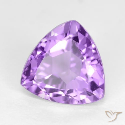Améthyste Violet moyen naturelle Trillion, 3.16 ct, VS