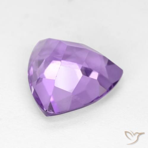 Améthyste Violet moyen naturelle Trillion, 3.16 ct, VS