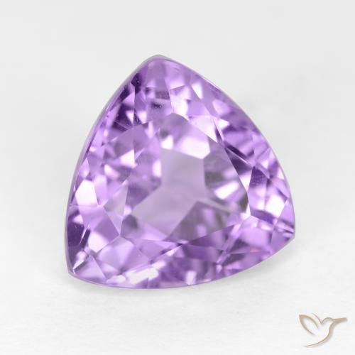Améthyste Violet moyen naturelle Trillion, 3.21 ct, VS