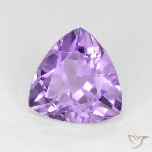 Améthyste Violet moyen naturelle Trillion, 2.81 ct, VS