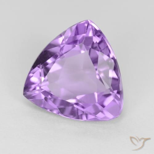 Améthyste Violet moyen naturelle Trillion, 2.91 ct, VS