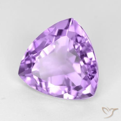 Améthyste Violet moyen naturelle Trillion, 3.04 ct, VS
