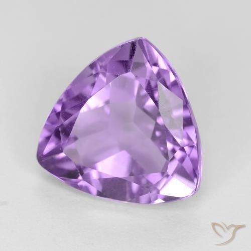 Améthyste Violet moyen naturelle Trillion, 3.00 ct, VS