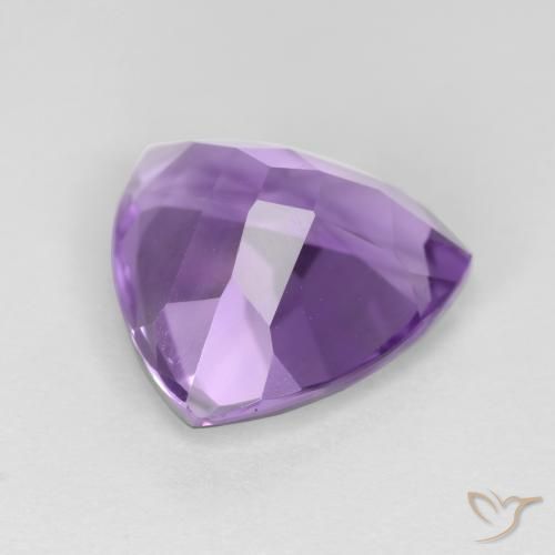 Améthyste Violet moyen naturelle Trillion, 3.00 ct, VS