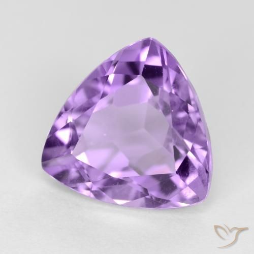 Améthyste Violet moyen naturelle Trillion, 3.09 ct, VS