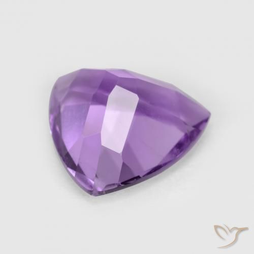 Améthyste Violet moyen naturelle Trillion, 2.87 ct, VS