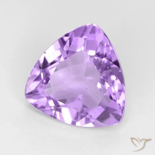 Améthyste Violet moyen naturelle Trillion, 2.98 ct, VVS-VS