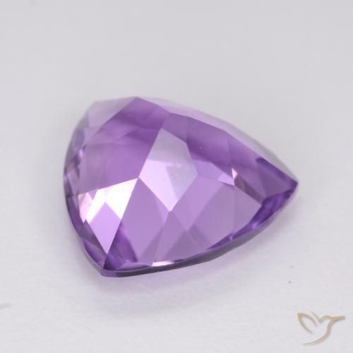 Améthyste Violet Rosâtre naturelle Trillion, 2.85 ct, VVS-VS