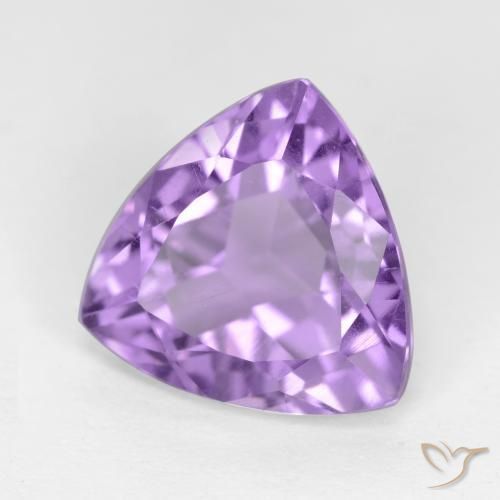 Améthyste Violet moyen naturelle Trillion, 2.96 ct, VS