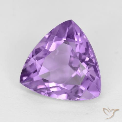 Améthyste Violet moyen naturelle Trillion, 3.09 ct, VVS-VS