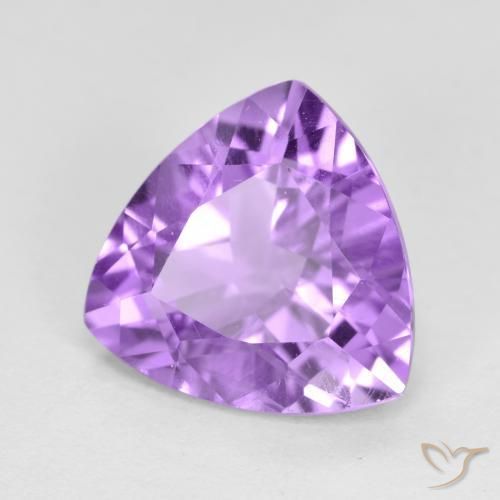 Améthyste Violet moyen naturelle Trillion, 2.86 ct, VS