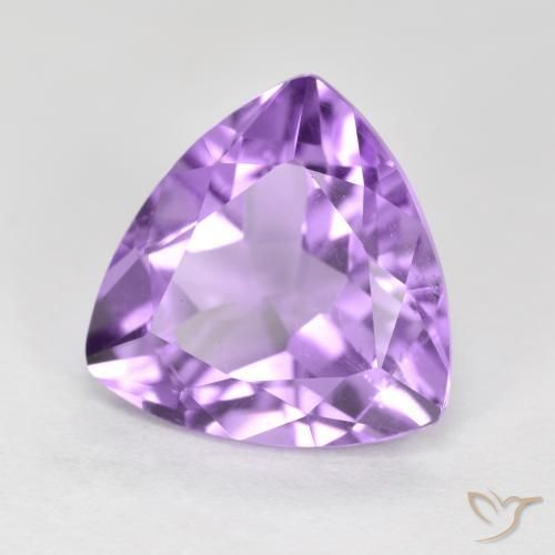 Améthyste Violet Rosâtre naturelle Trillion, 2.93 ct, VS