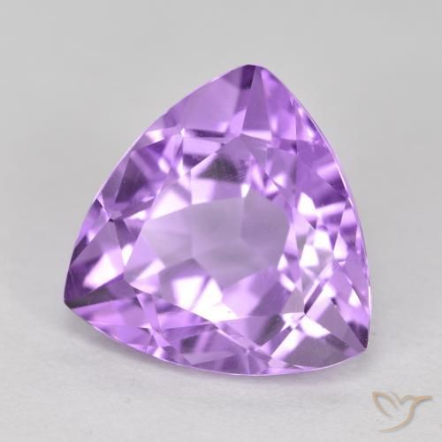 Améthyste Violet moyen naturelle Trillion, 2.94 ct, VVS-VS