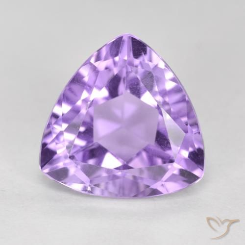 Améthyste Violet Rosâtre naturelle Trillion, 3.18 ct, VS