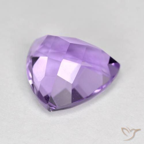 Améthyste Violet Rosâtre naturelle Trillion, 3.18 ct, VS