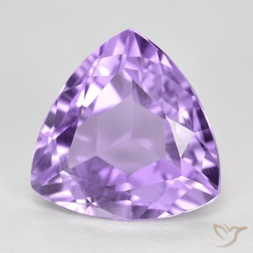 Améthyste Violet moyen naturelle Trillion, 3.17 ct, VS