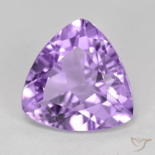 Améthyste Violet moyen naturelle Trillion, 2.92 ct, VS