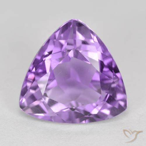 2.91ct Naturel Violet Rosâtre Améthyste, Trillion, VVS-VS