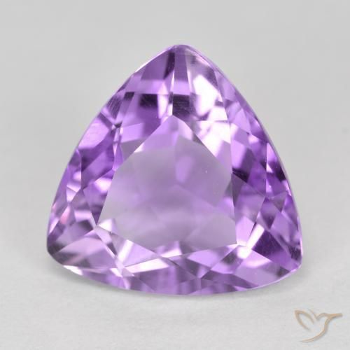 Améthyste Violet Rosâtre naturelle Trillion, 2.91 ct, VVS-VS