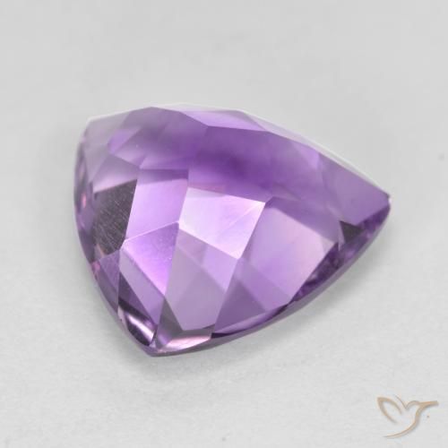 Améthyste Violet Rosâtre naturelle Trillion, 2.91 ct, VVS-VS
